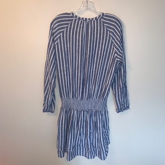 Rails Jasmine Parisian Blue Mini Linen Blend Dress L - Picture 3 of 16